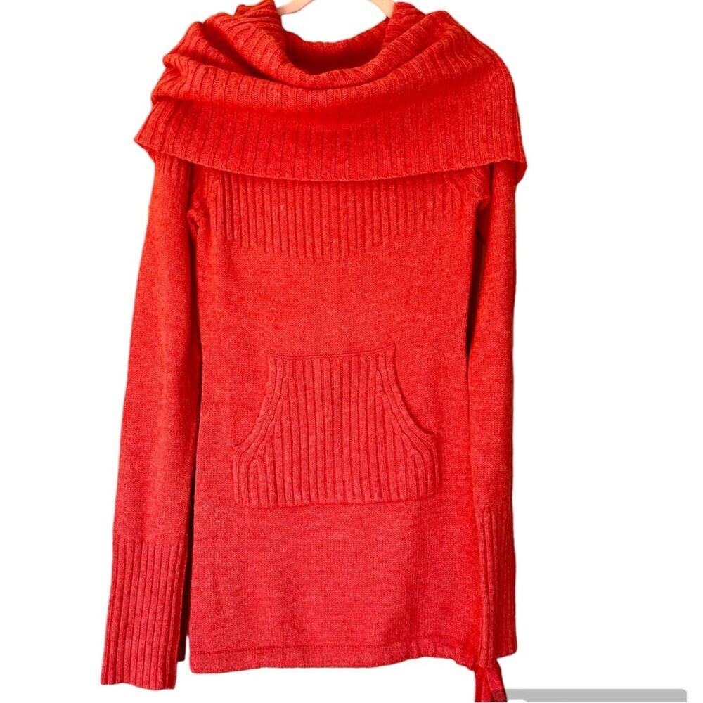 Sleeping On Snow Coral Sweater Long Sleeve Cowl Neck Size XS Oversize Cozy